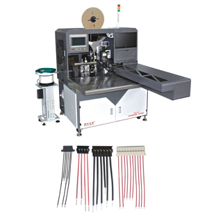 RQ-019全自动插胶壳机，穿胶壳机长短线